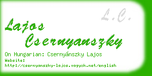 lajos csernyanszky business card